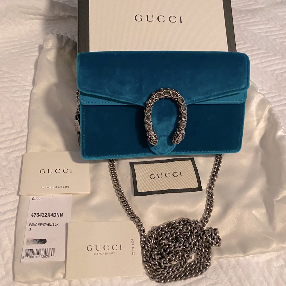 Gucci super mini velvet Dionysus crossbody bag